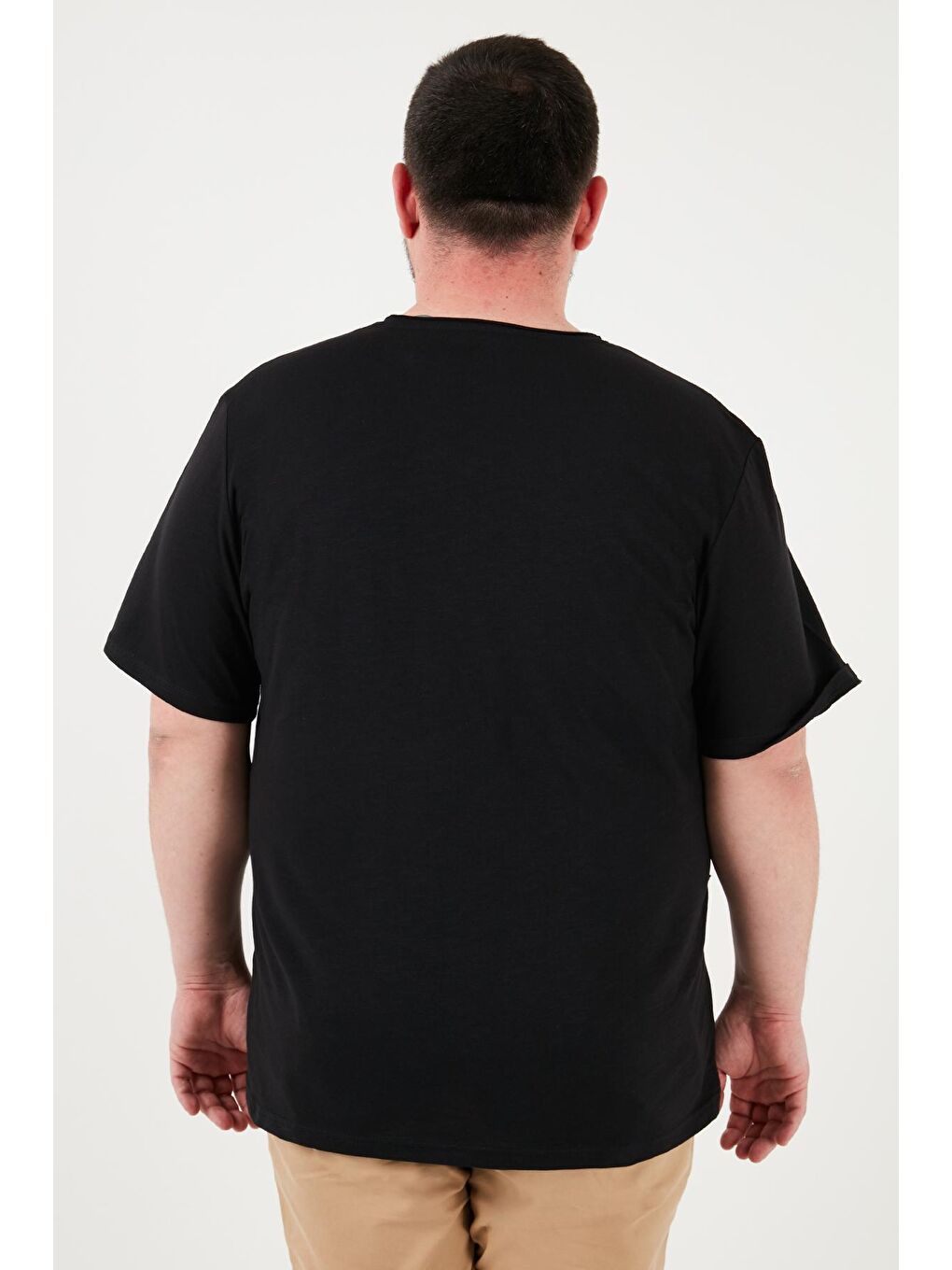 Buratti Siyah Pamuklu Regular Fit Büyük Beden T Shirt Erkek T SHİRT 59020001B - 3