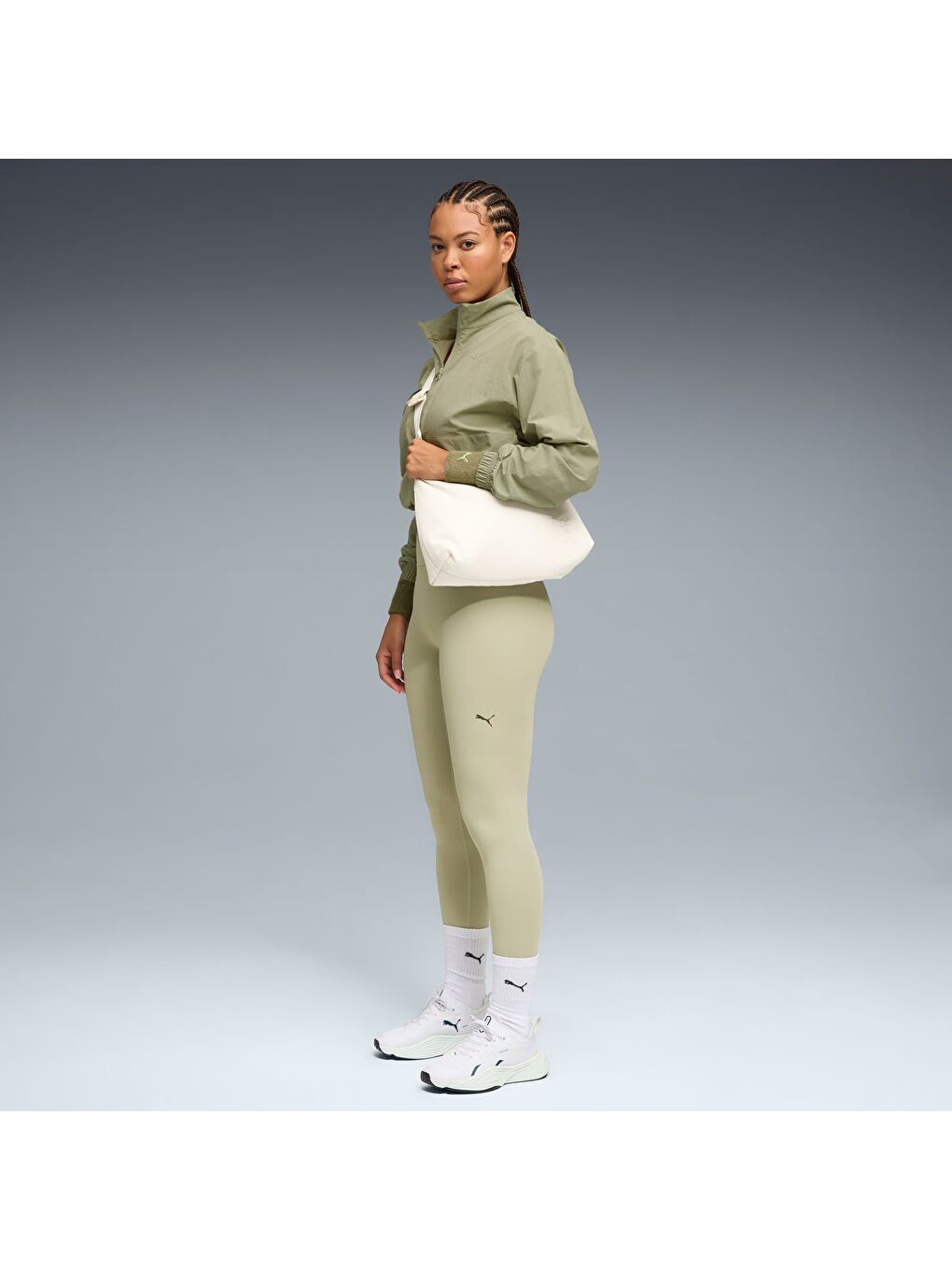 Haki SHAPELUXE Kadın Yüksek Bel Antrenman Taytı-1