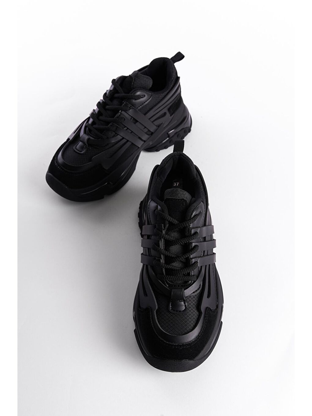 Siyah Kadın Sneaker Spor Ayakkabı-3