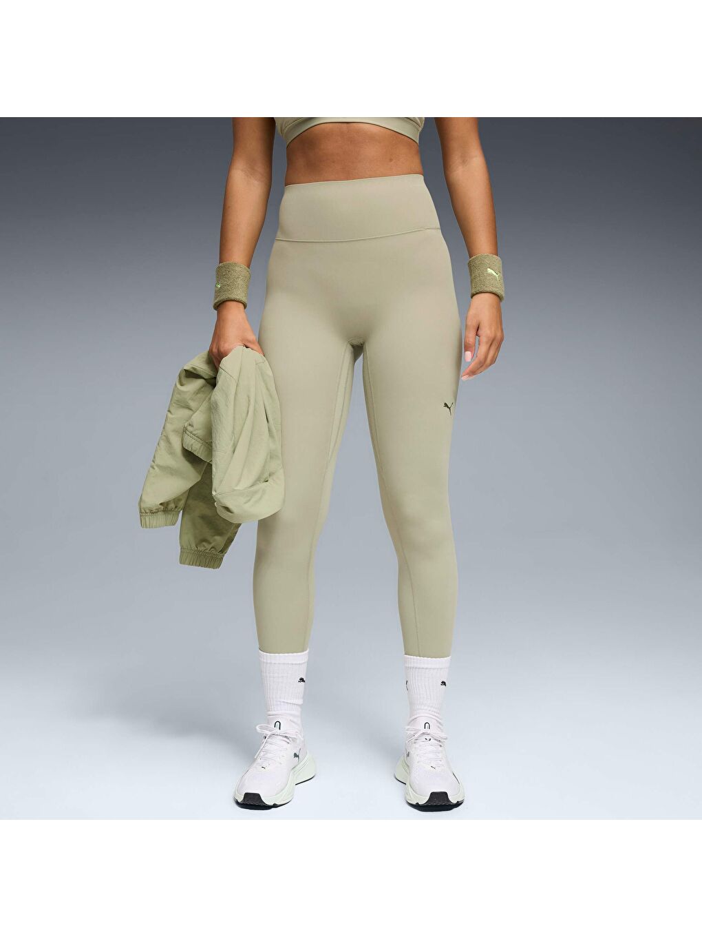 Haki SHAPELUXE Kadın Yüksek Bel Antrenman Taytı-4