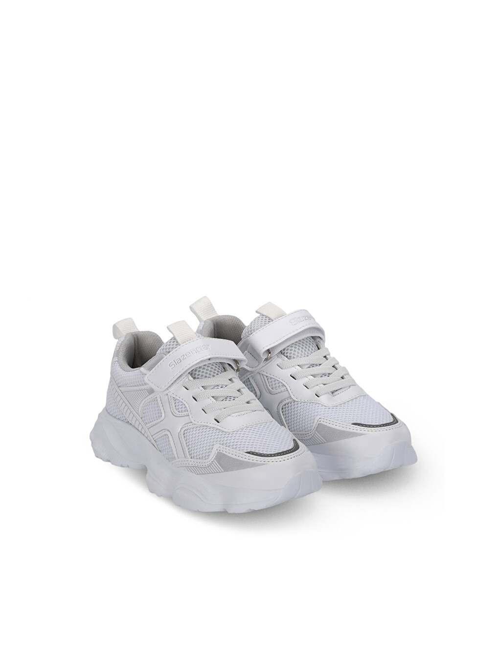 Fızzy Unisex Çocuk Cırt Cırtlı Beyaz / Gümüş Günlük Spor Ayakkabısı-1