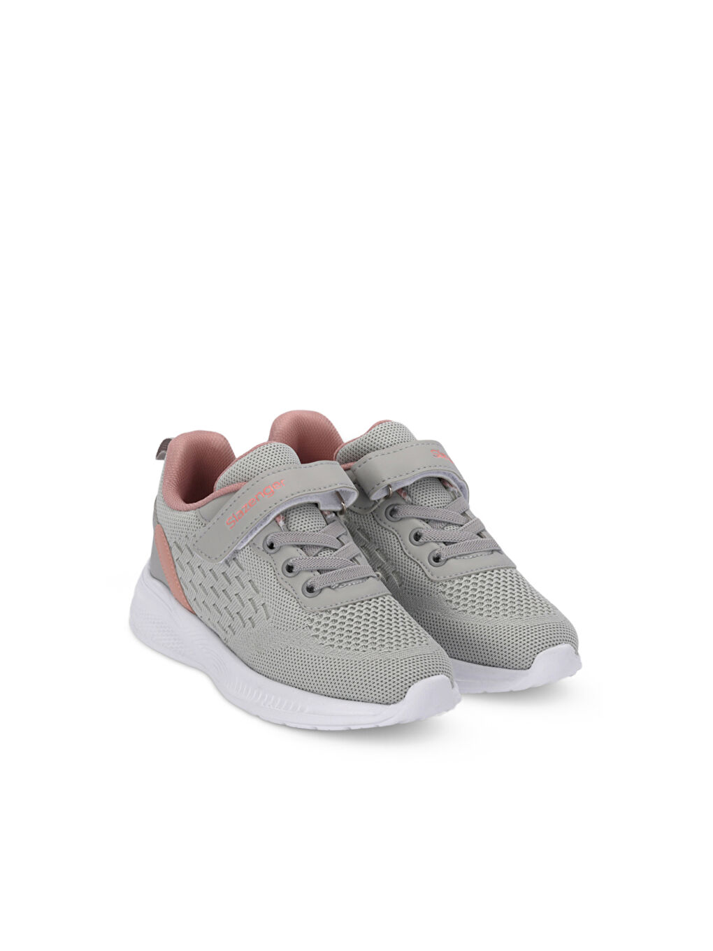 FUNKYTOWN I Kız Çocuk Cırt Cırtlı Gri / Pembe Günlük Spor Ayakkabısı-1