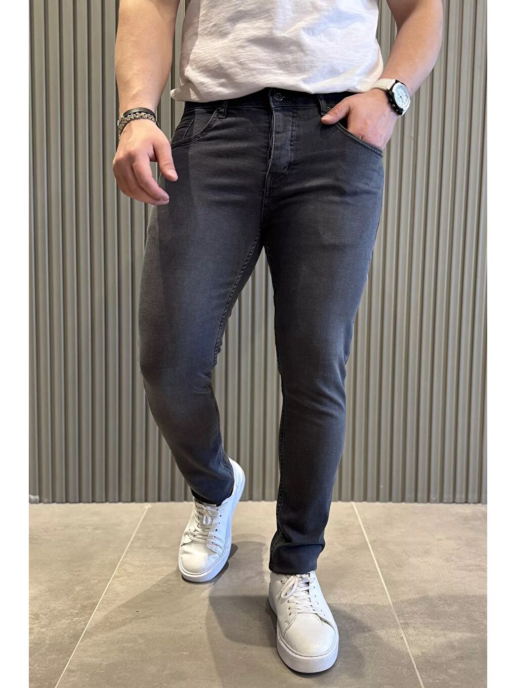 Antrasit Erkek Jean Pantolon