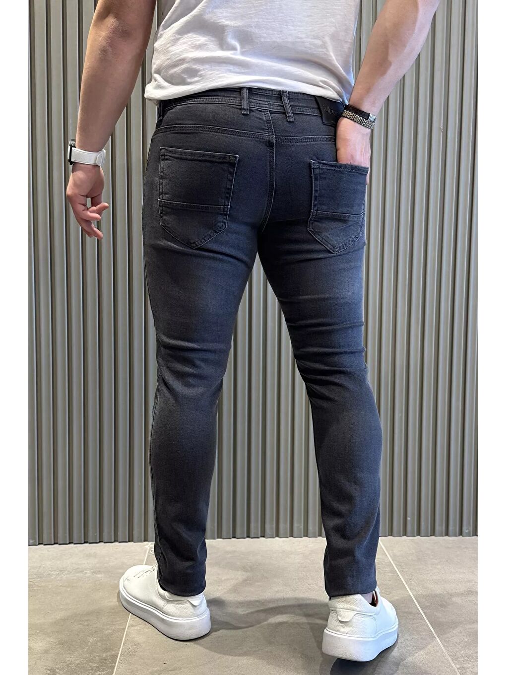 Antrasit Erkek Jean Pantolon-2