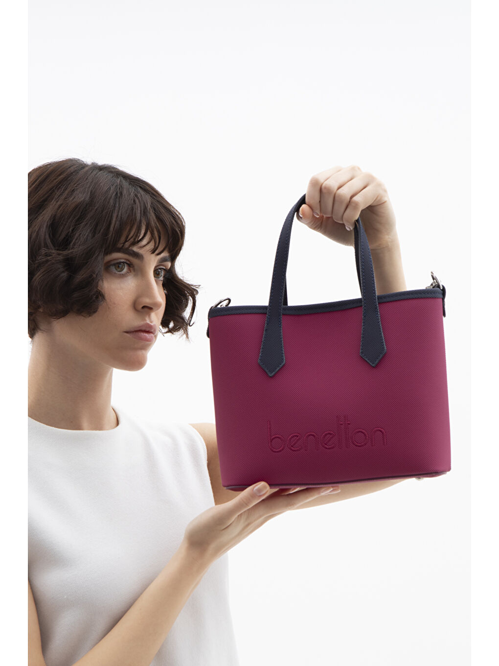 Kadin El Çantasi Mürdüm-Laci̇vert BNT1588