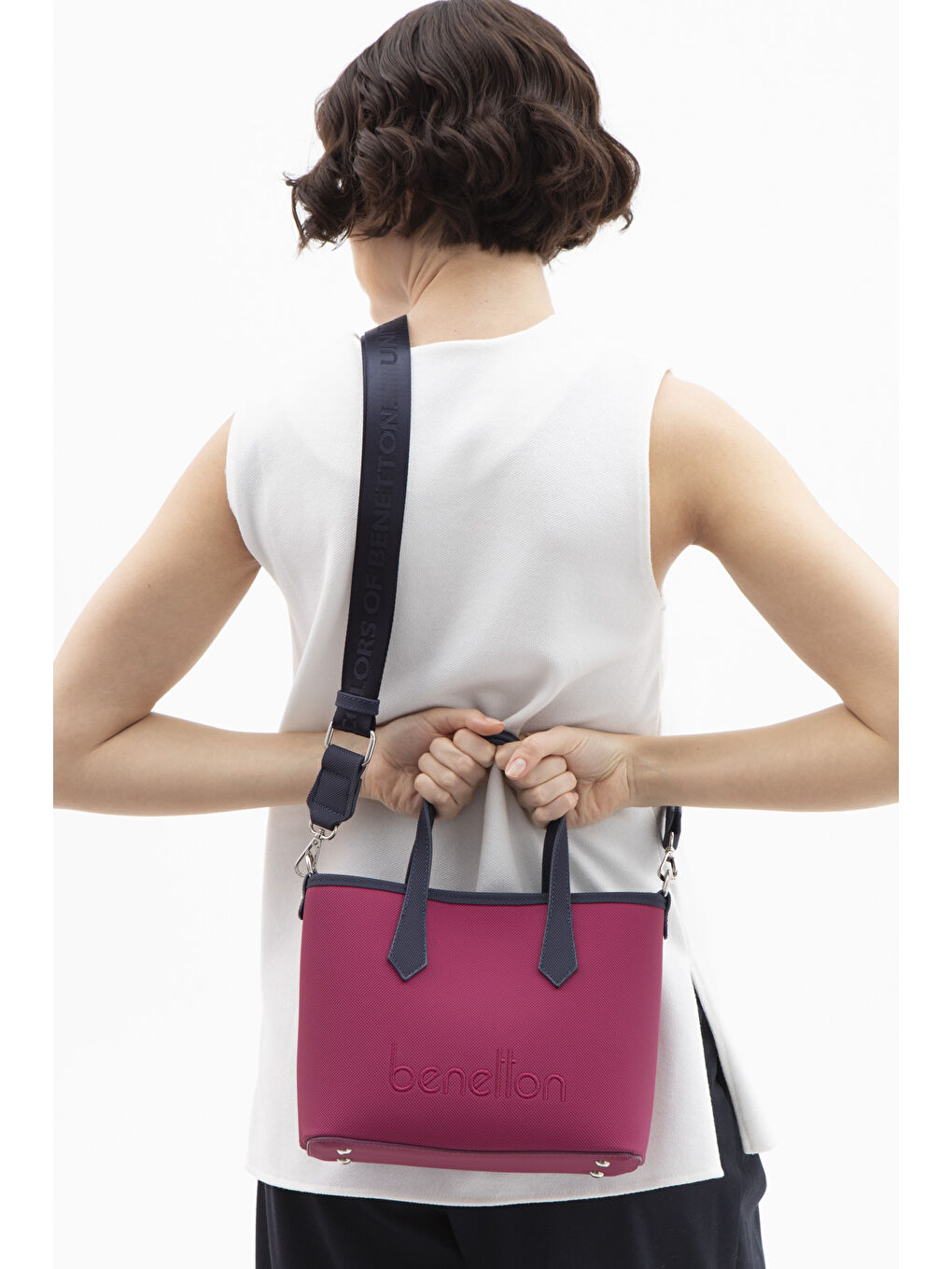 Kadin El Çantasi Mürdüm-Laci̇vert BNT1588-1