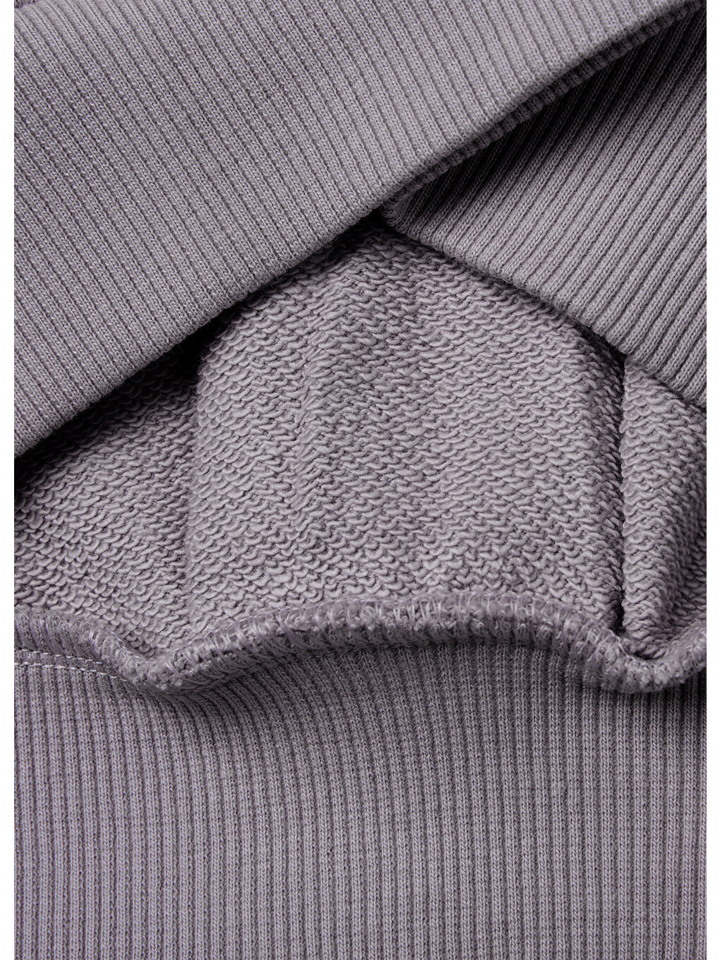 Kız Çocuk Koyu Gri Ribanalı Uzun Kollu Bisiklet Yaka Sweatshirt-2