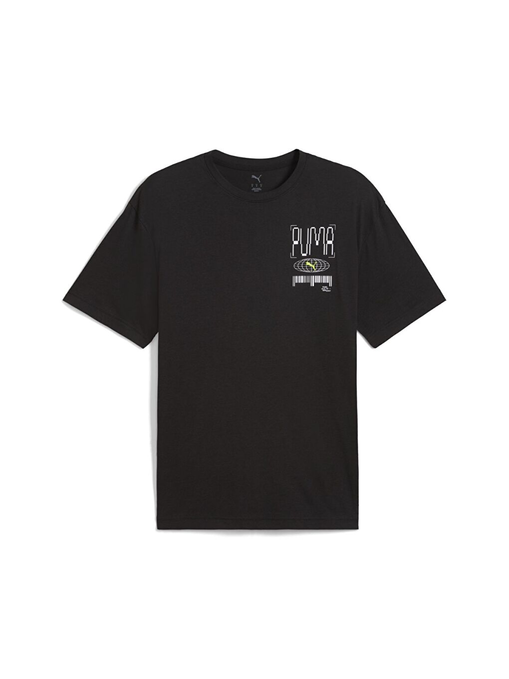 M Graphics Train Relaxed Erkek Siyah Yuvarlak Yaka Spor Tişört-3