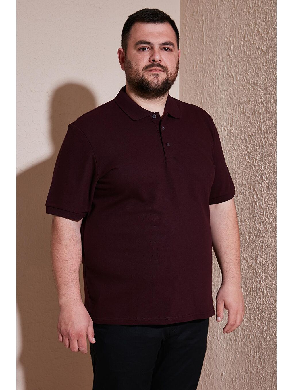 Buratti Koyu Bordo Pamuklu Regular Fit Büyük Beden Polo Yaka T Shirt Erkek POLO YAKA T SHİRT 5902127B - 2