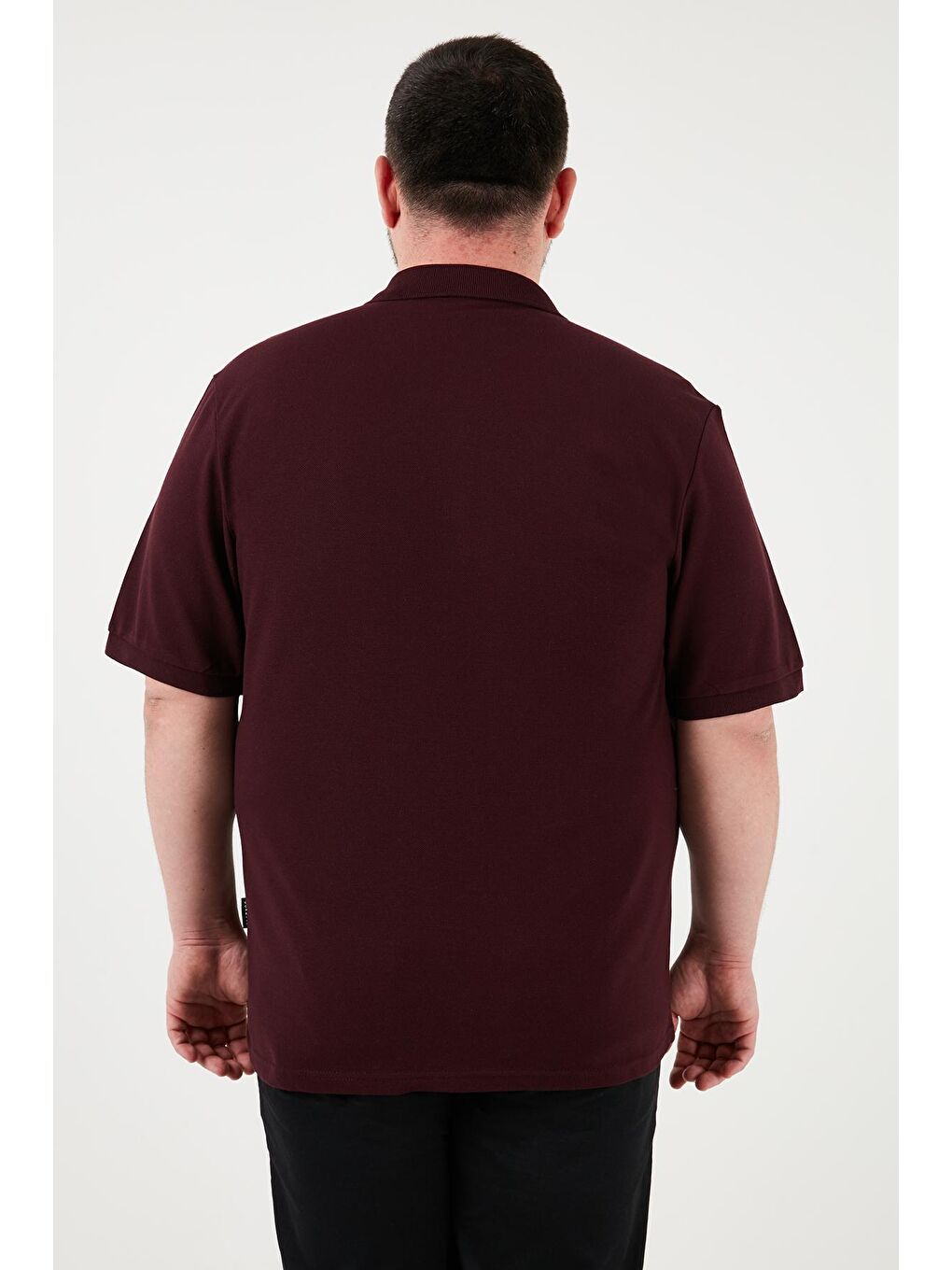 Buratti Koyu Bordo Pamuklu Regular Fit Büyük Beden Polo Yaka T Shirt Erkek POLO YAKA T SHİRT 5902127B - 4