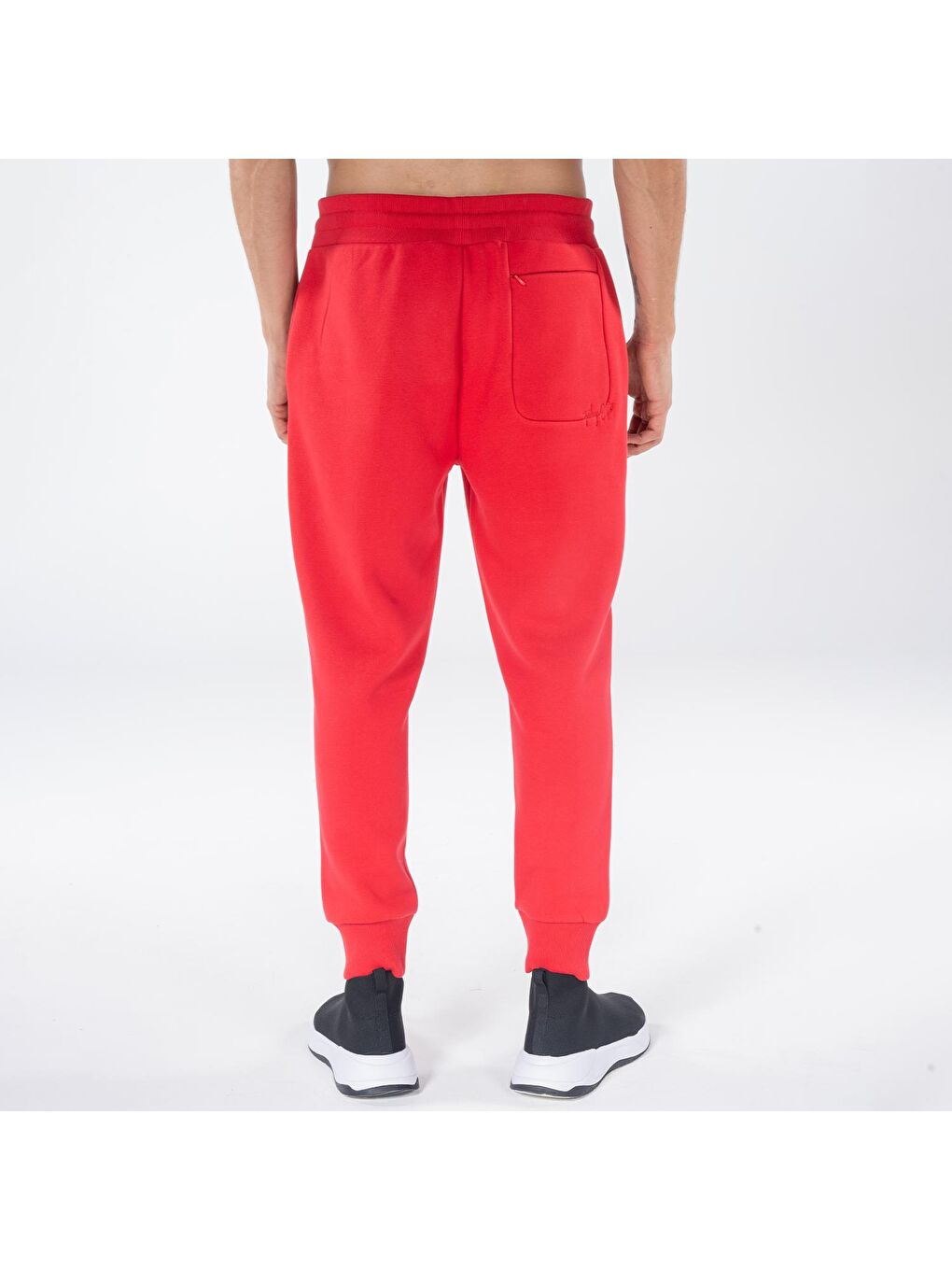 Agar Erkek Kırmızı Cepli Lastikli Jogger  Eşofman Altı-1