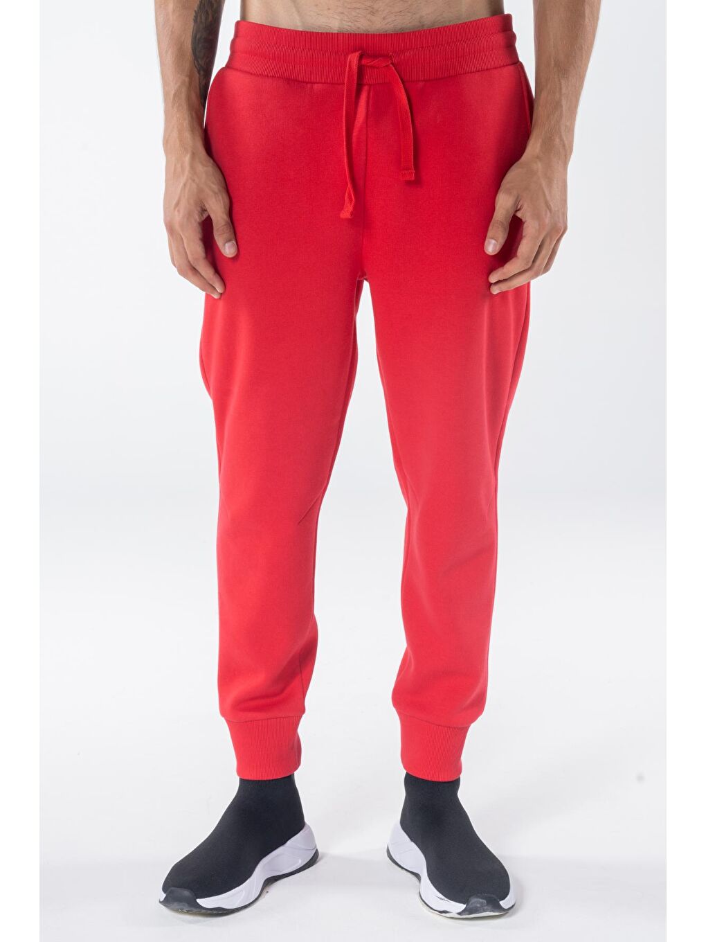 Agar Erkek Kırmızı Cepli Lastikli Jogger  Eşofman Altı-3