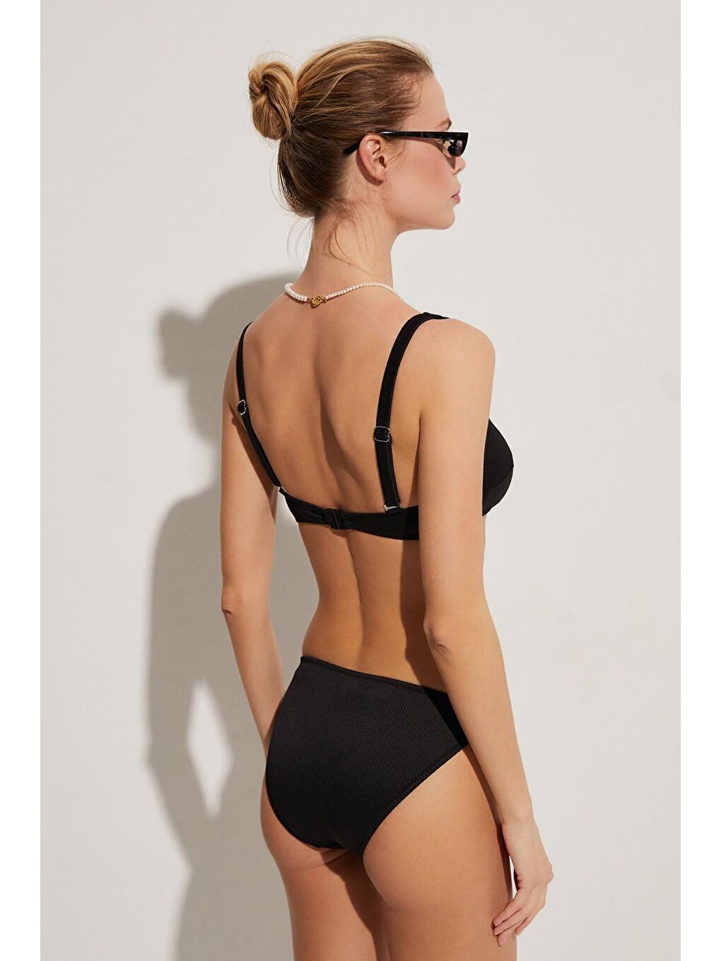 Siyah Normal Bel Ribanalı Bikini Altı-3