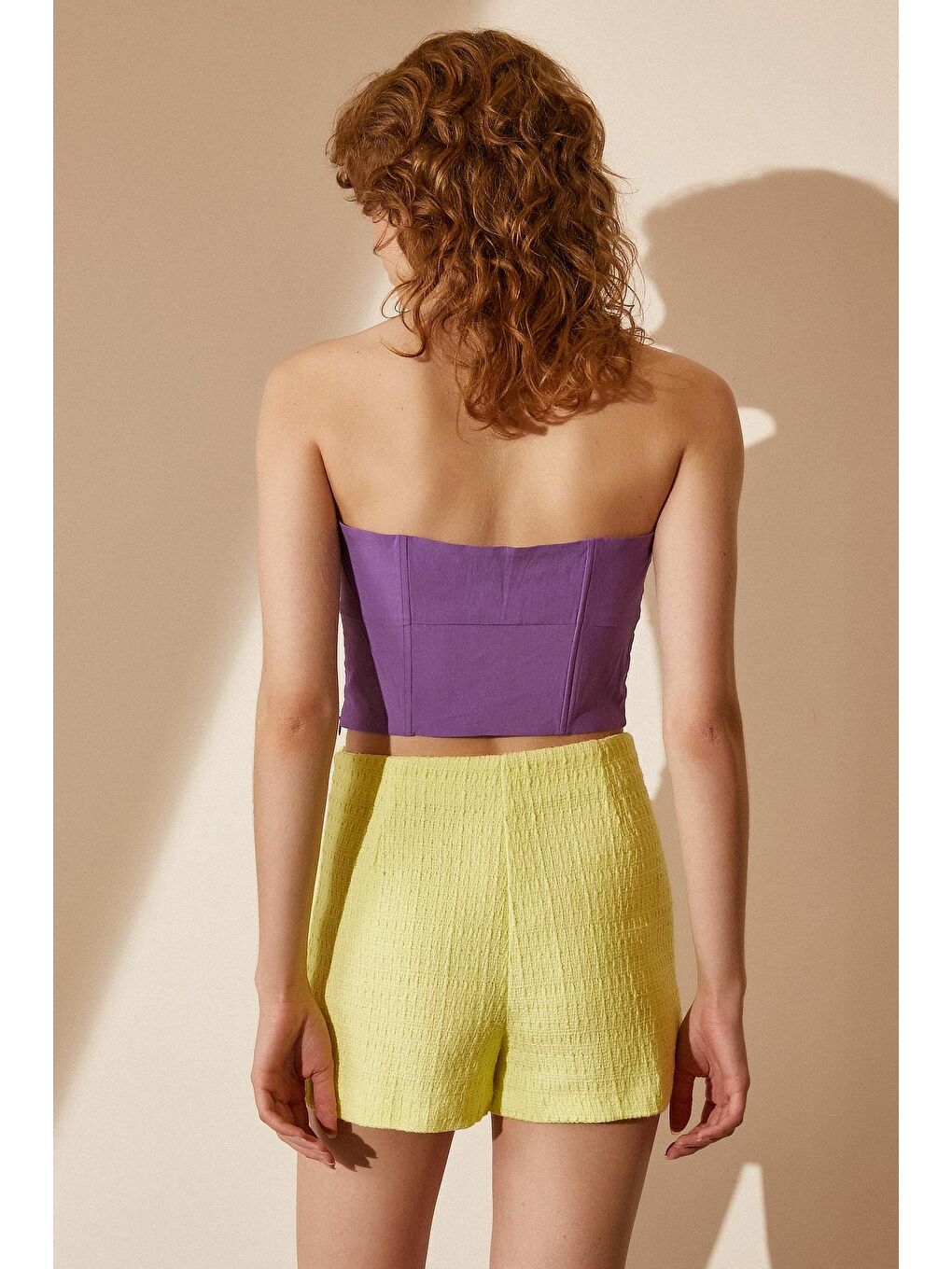 Sarı Yanı Fermuarlı Etek-1