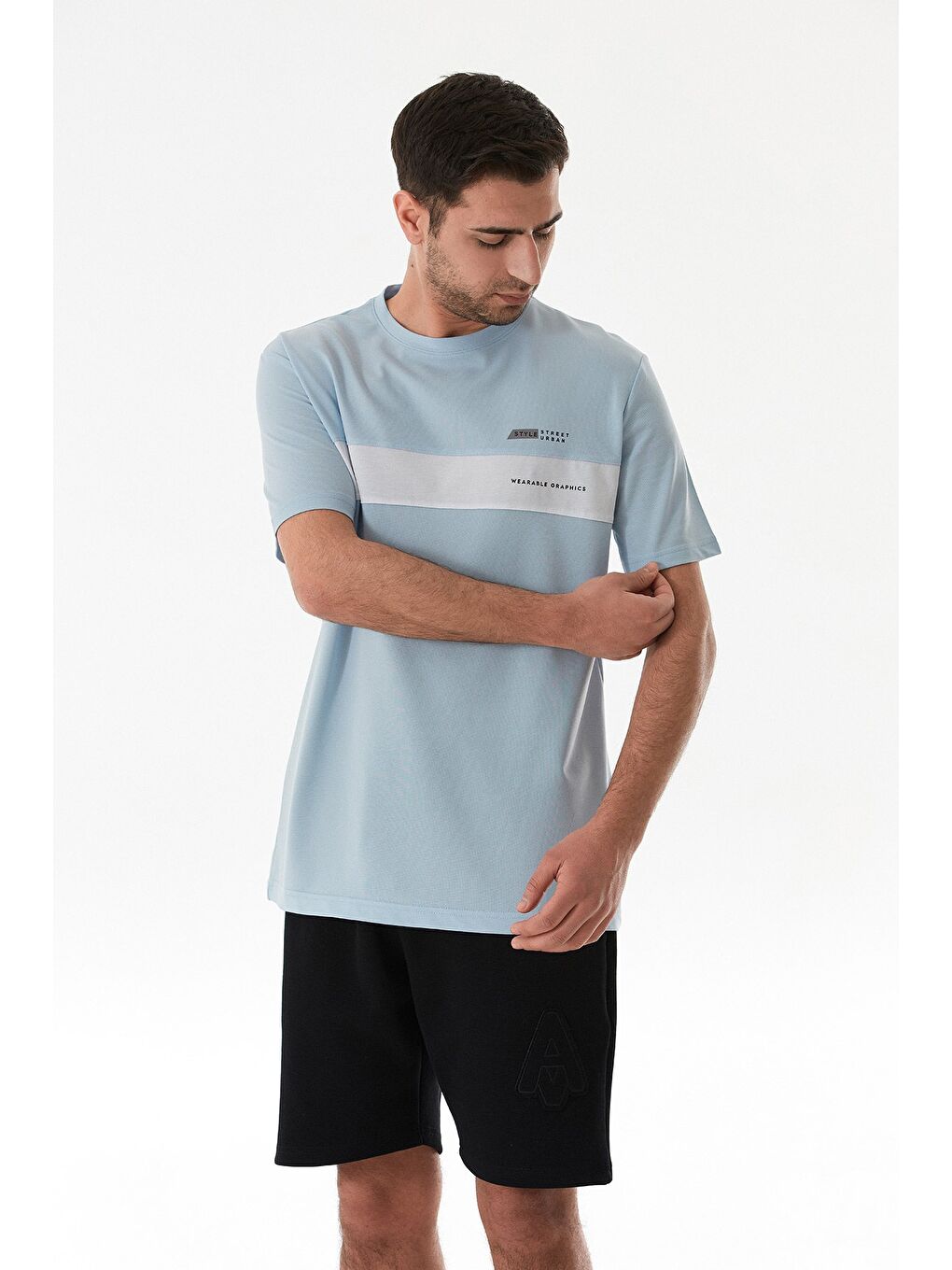 Mavi Wearable Graphıcs Yazı Baskılı Tişört-3