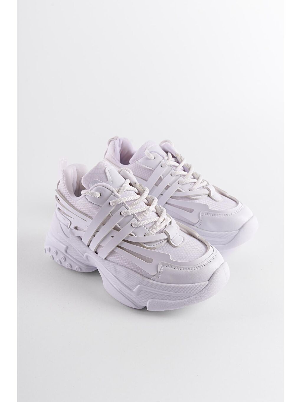 Beyaz Kadın Sneaker Spor Ayakkabı-1