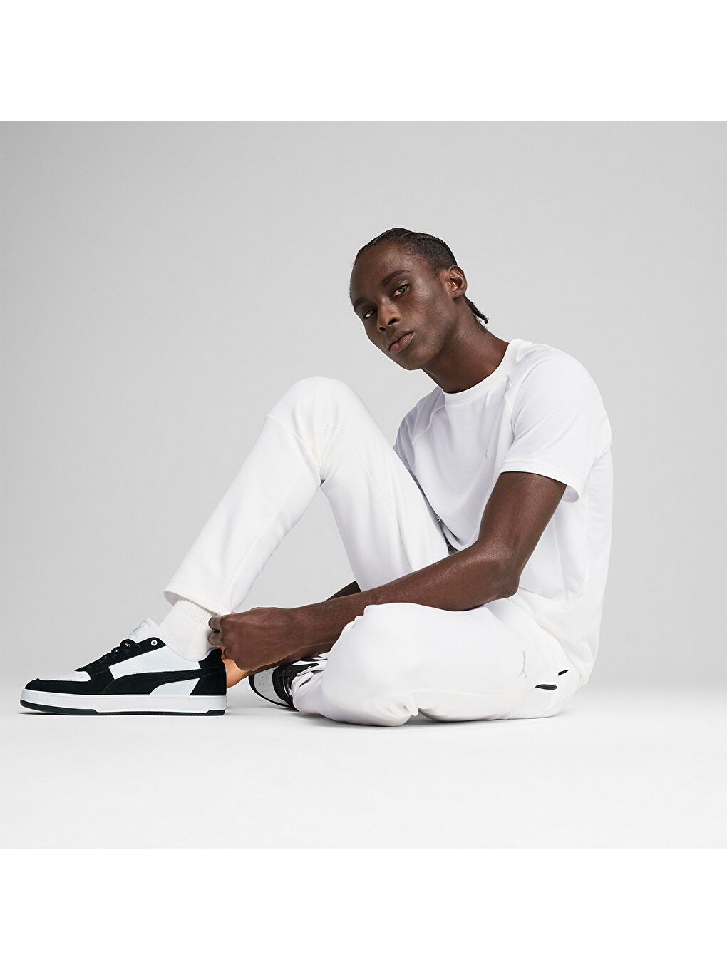 Evostripe Erkek Beyaz Yuvarlak Yaka Tişört-2