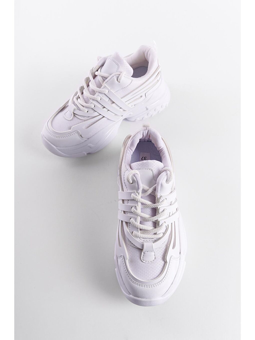 Beyaz Kadın Sneaker Spor Ayakkabı-3