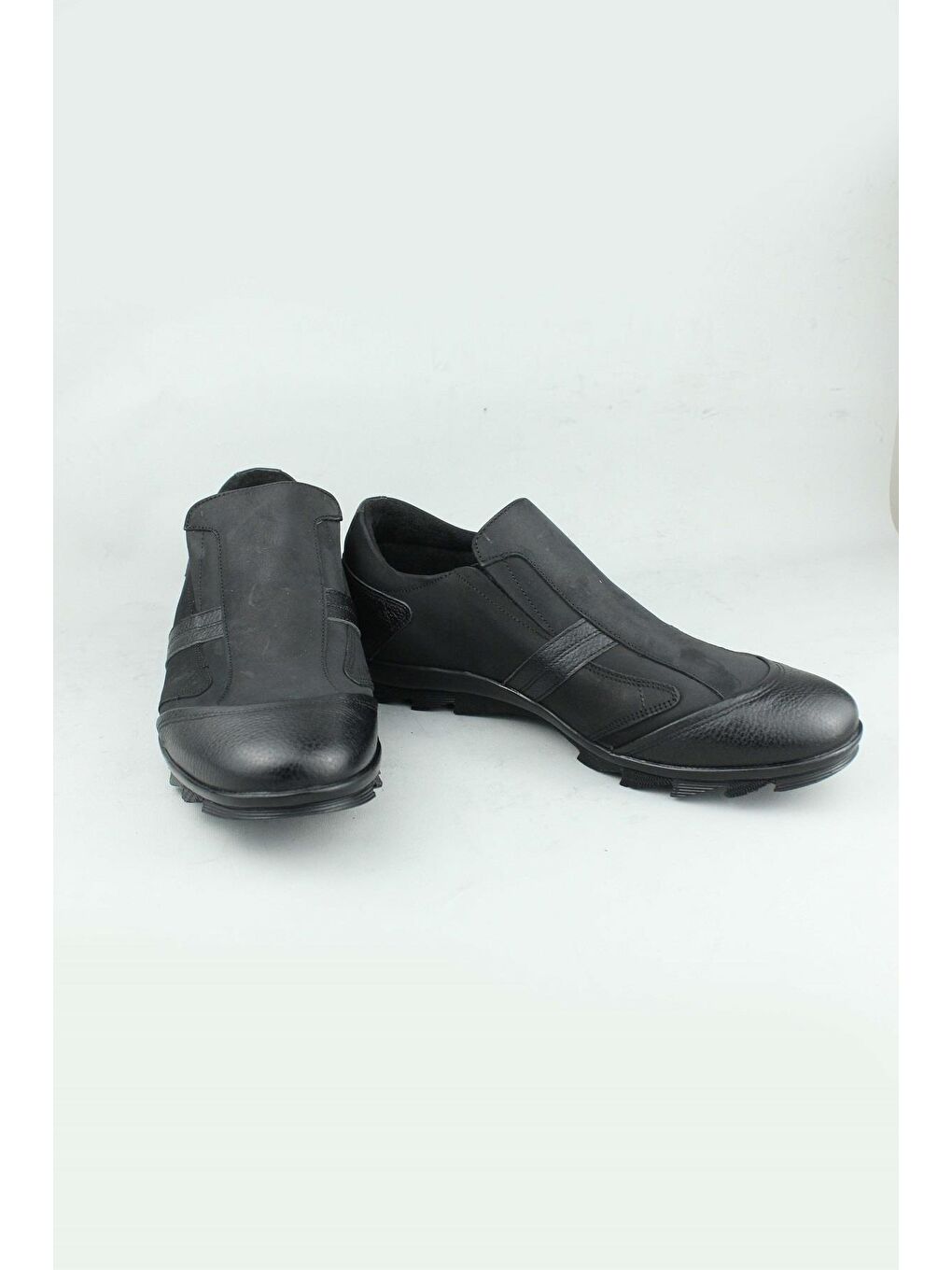 Siyah Wesa Hakiki Nubuk Deri Günlük Ayakkabı Erkek-2