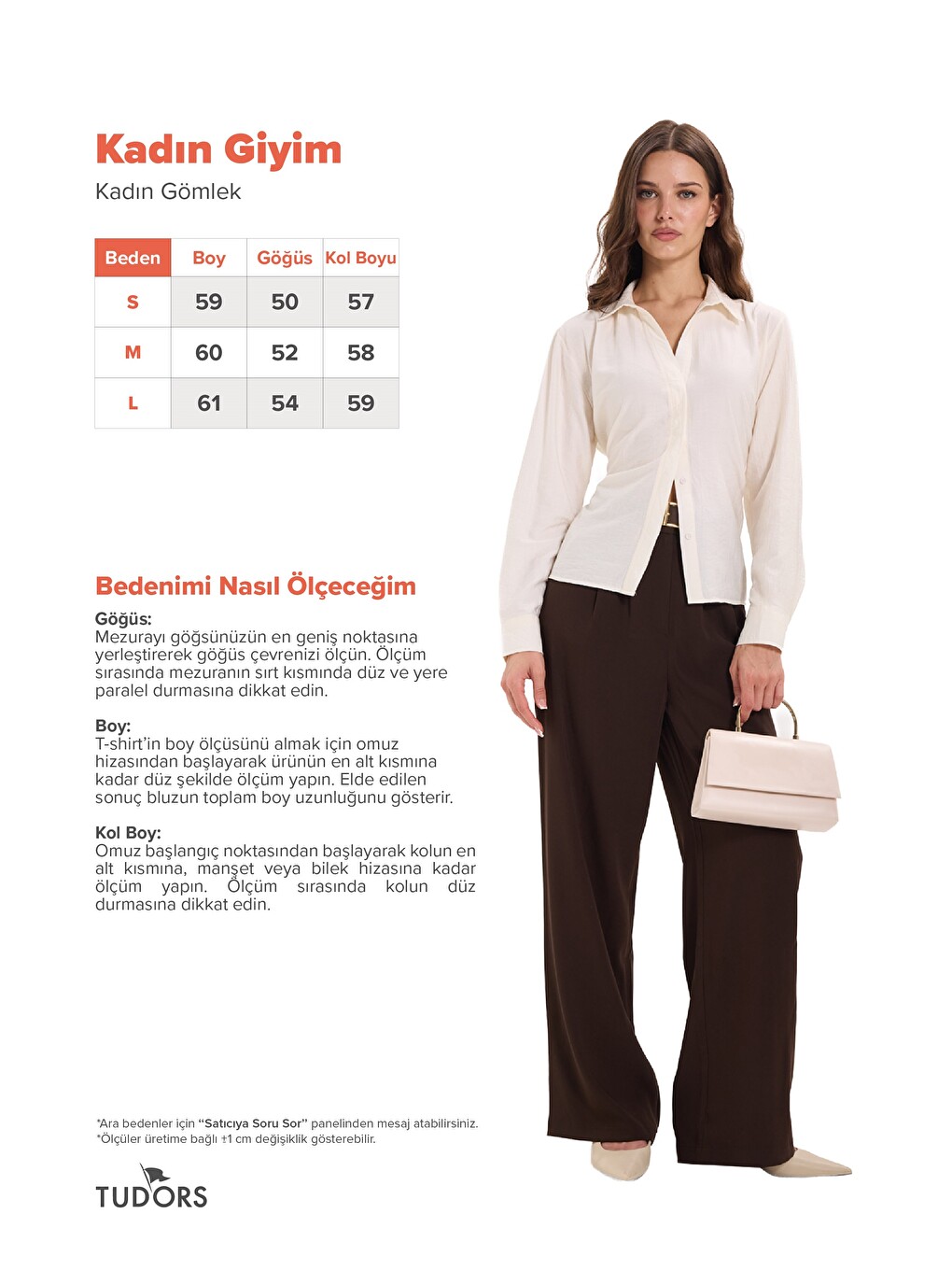 Kadın Slim Fit Dar Kesim Bel Ve Sırt Bağlamalı Ekru Gömlek-2