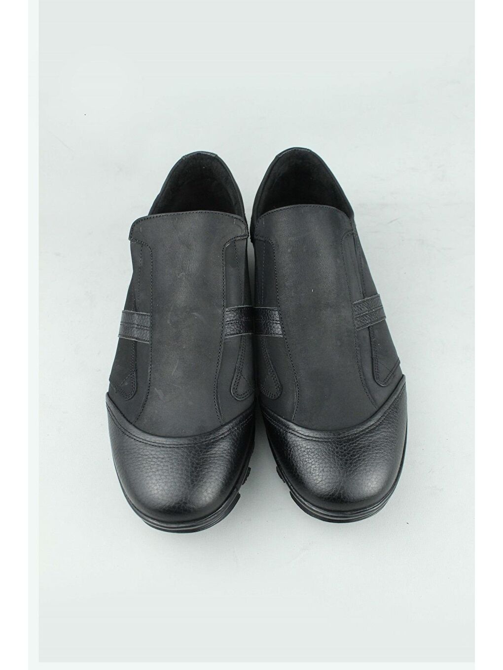 Siyah Wesa Hakiki Nubuk Deri Günlük Ayakkabı Erkek-4