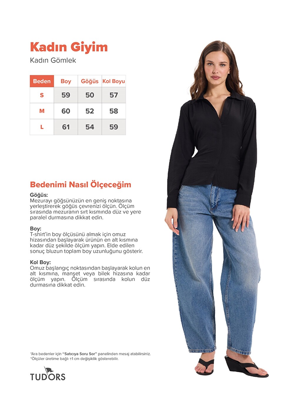 Kadın Slim Fit Dar Kesim Bel Ve Sırt Bağlamalı Siyah Gömlek-2