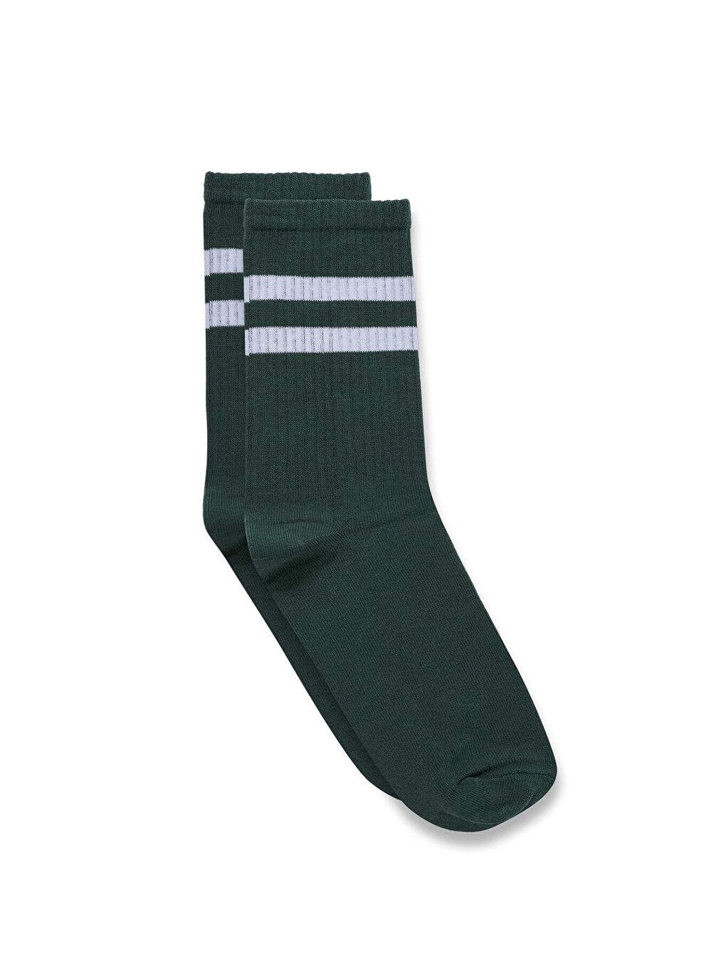 Şeritli Tenis Çorap Yeşil
