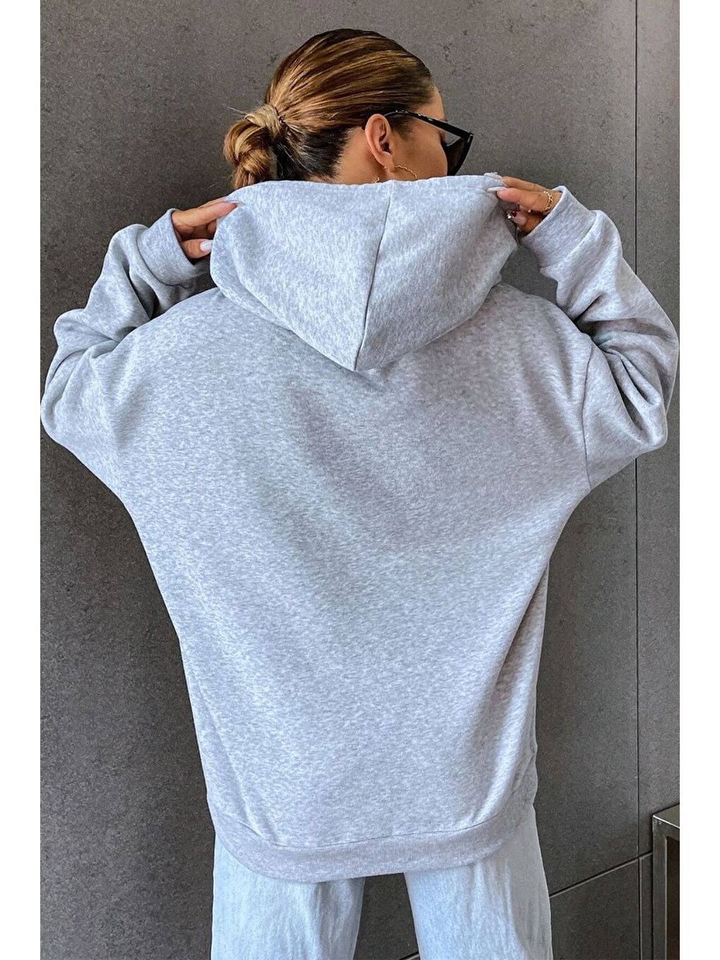 uyguntarz Gri Unisex Montana Baskılı Sweatshirt - 1