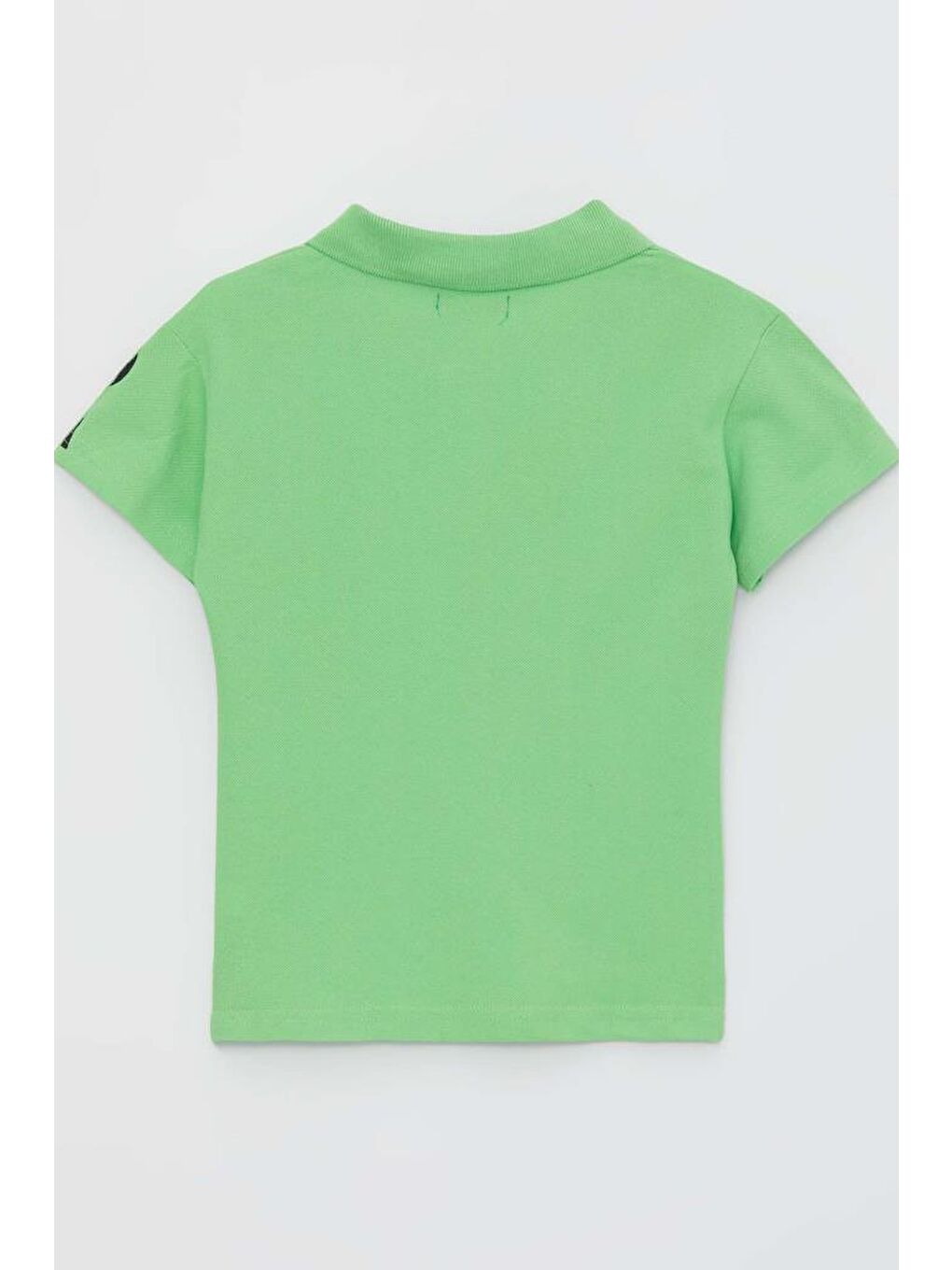 Erkek Çocuk Yazı Baskılı Yakada Düğme Detaylı Yeşil Şortlu Takım-3