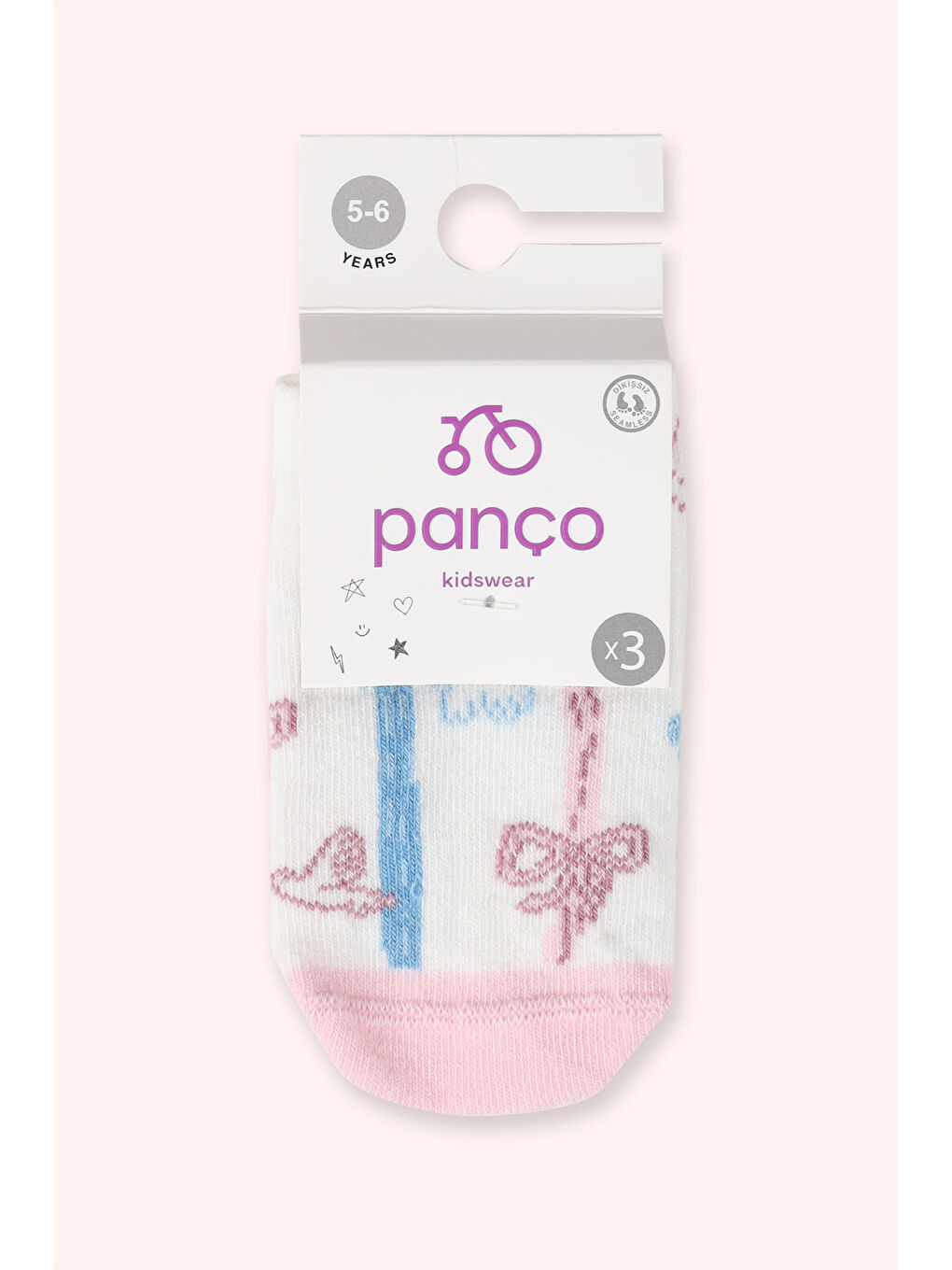 Karışık Kız Bebek 3'lü Patik Çorap Seti-1