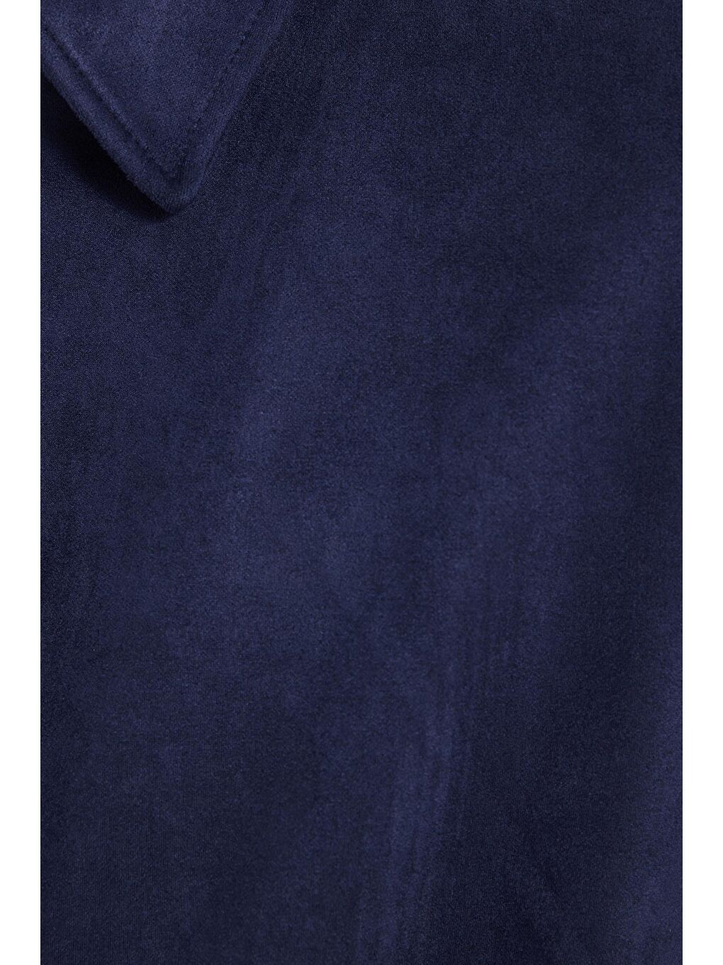 Erkek Relax Fit Rahat Kesim Süet Fermuarlı Astarlı Cepli Lacivert Kolej Ceket Mont-4