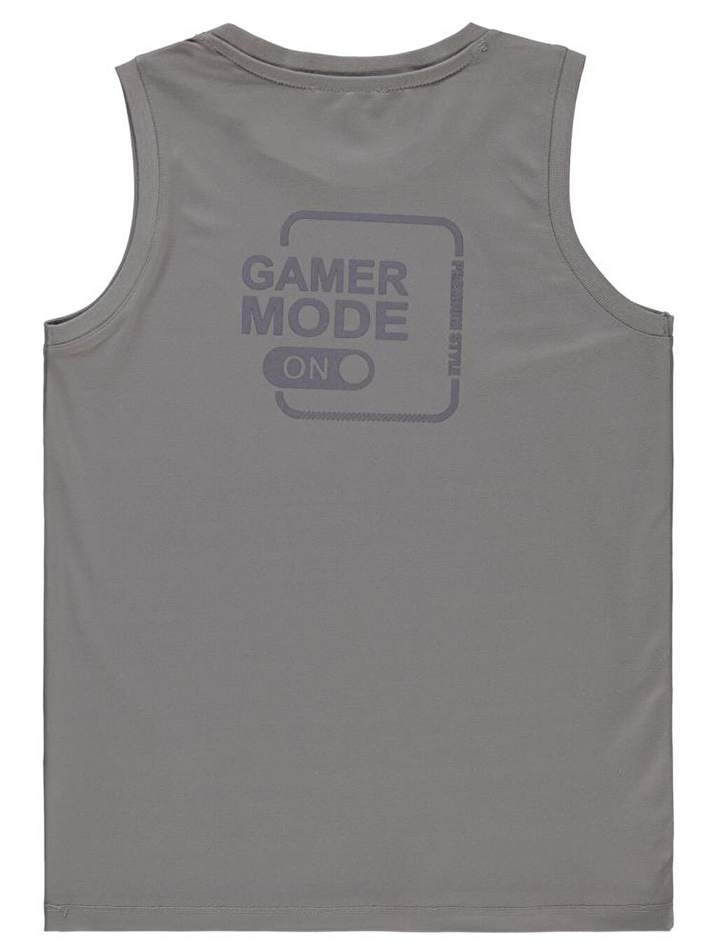 Gri Boys Gamer Mode Reflektör Baskılı Sıfır Kol 10-13 Yaş Tişört