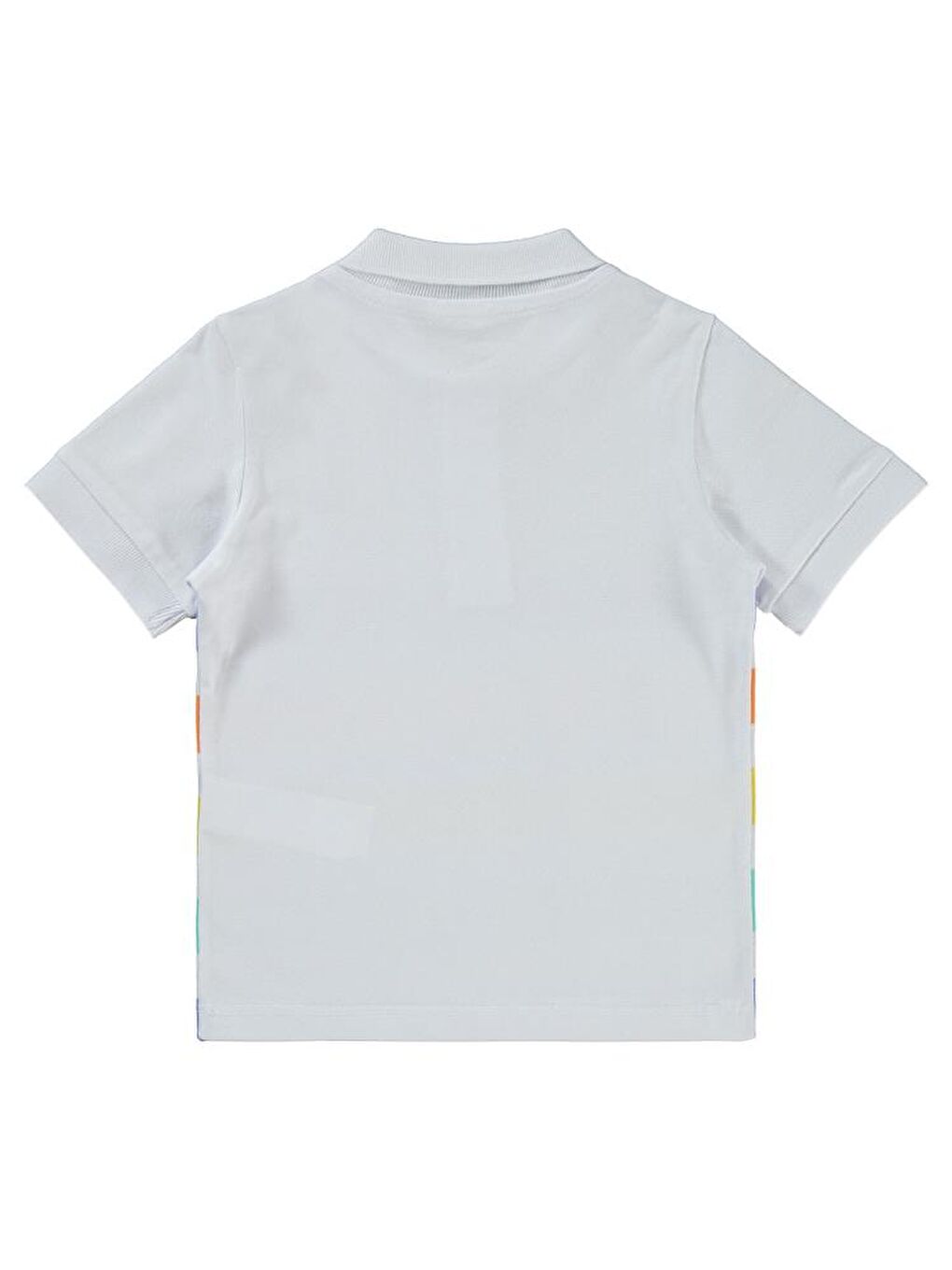 Beyaz Boys Köpek Nakışlı Çizgili 2-5 Yaş Tişört-2