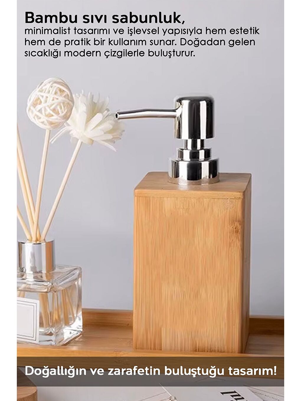 Bej 1 Adet Bambu Sıvı Sabunluk Mutfak Banyo Sıvı Sabun Bulaşık Deterjanı Şişesi 250 ml-1