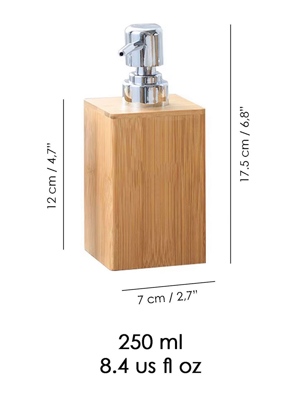 Bej 1 Adet Bambu Sıvı Sabunluk Mutfak Banyo Sıvı Sabun Bulaşık Deterjanı Şişesi 250 ml-3