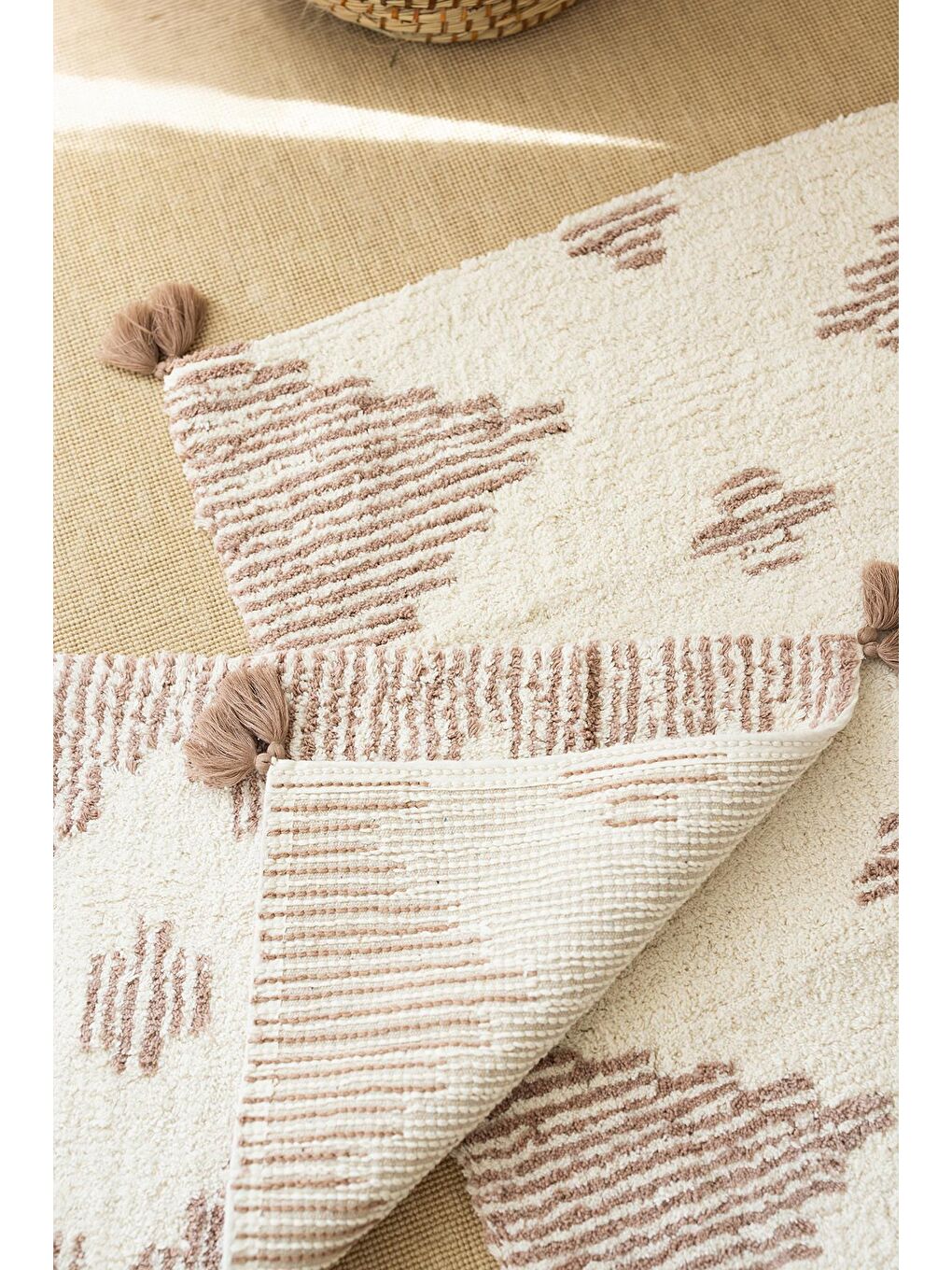 Kahverengi MISTIC PUSKULLU BANYO PASPASI 40x60 + 60x90 KAHVERENGİ-1