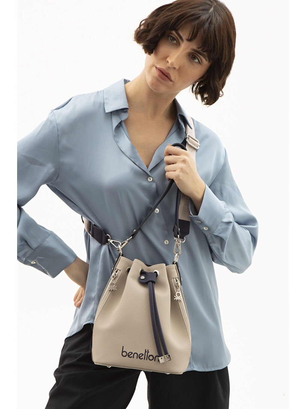 Bej Kadin Kol Çantasi Taş-Laci BNT1595