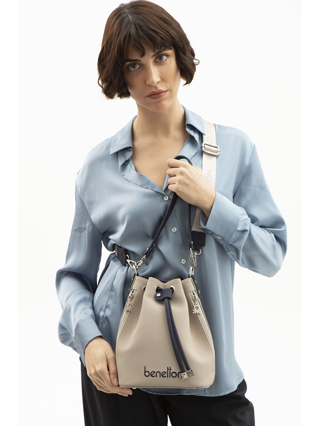 Bej Kadin Kol Çantasi Taş-Laci BNT1595-1