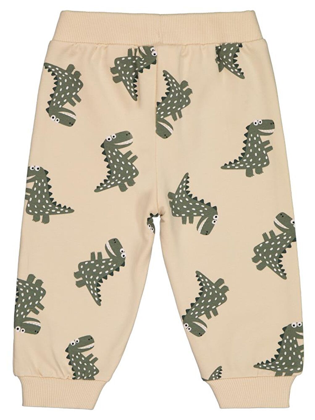 Bej Baby Benekli Dino Empirme 6-18 Ay Eşofman Altı-1