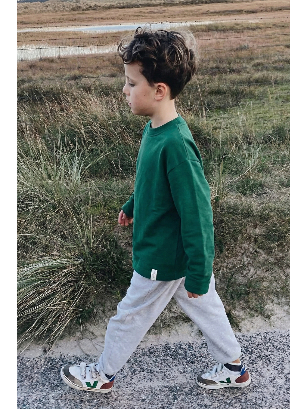 Mevsimlik Basic T-Shırt 2-10 Yaş Zümrüt Yeşili-1