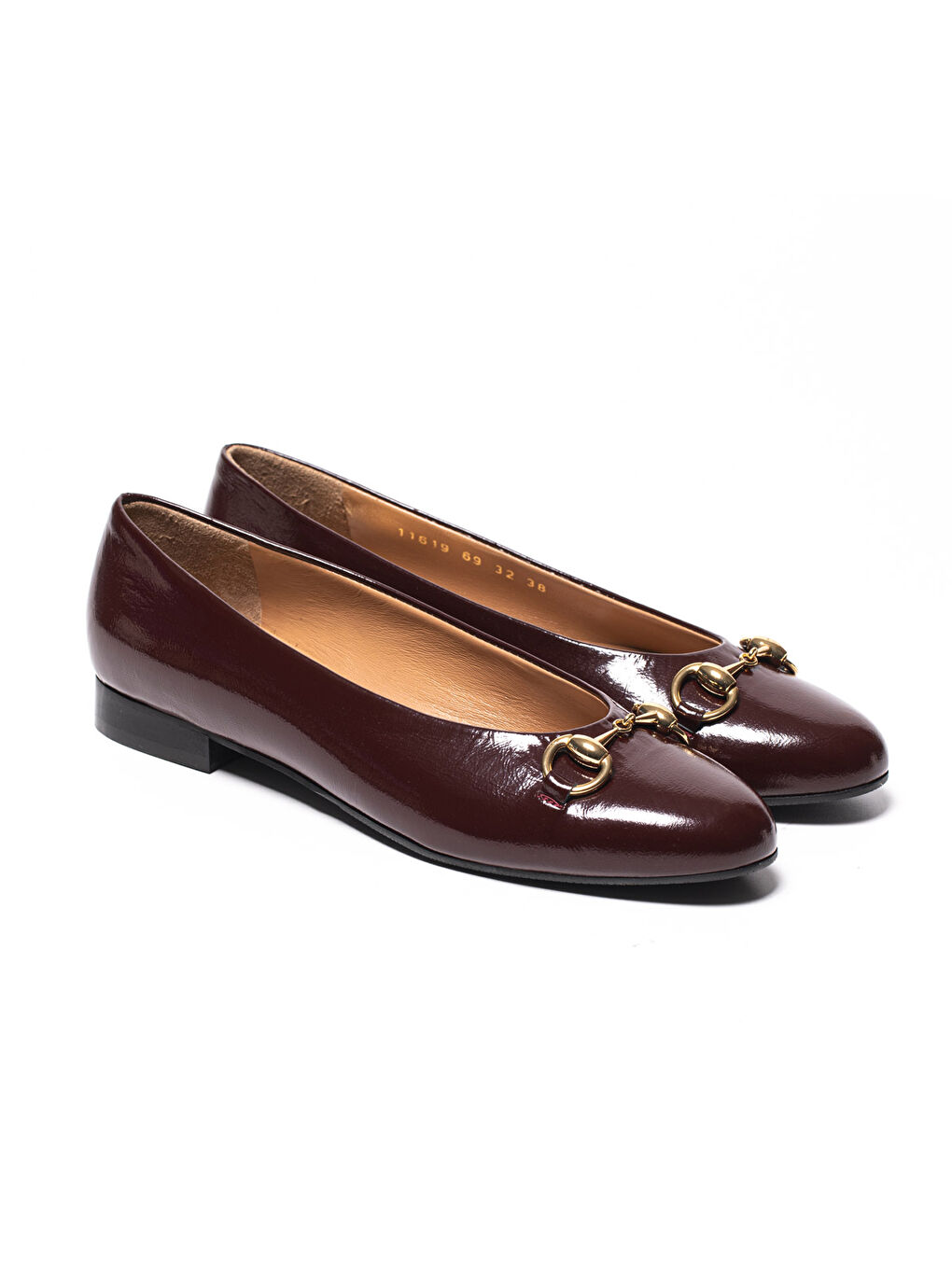 Bordo Kadın Babet 69 32 V1 Patent Leather Weinkled-2