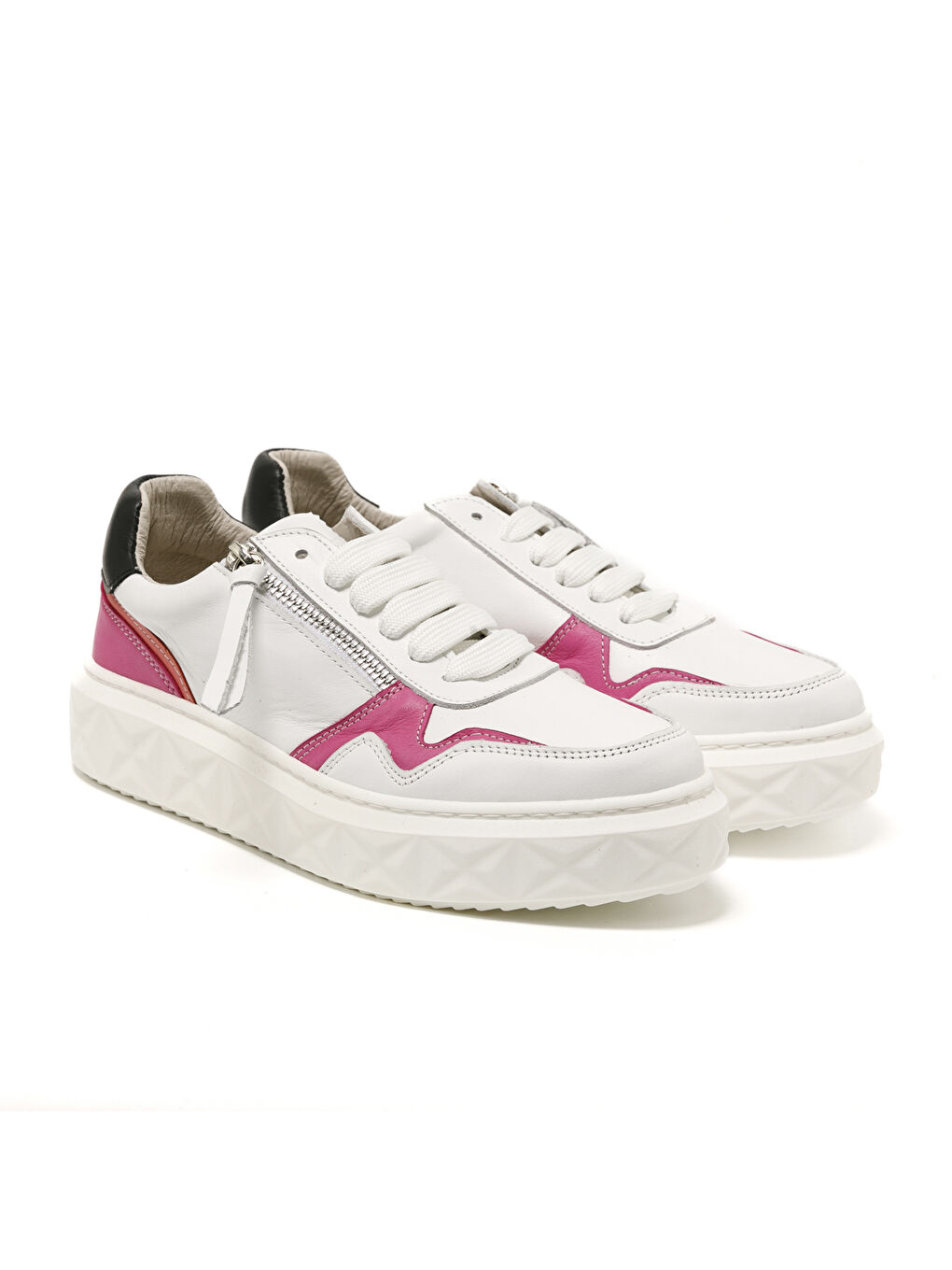 Kadın Sneaker ( Günlük) MAR-25Y-209-8856 Beyaz Cilt-Gümüş-1