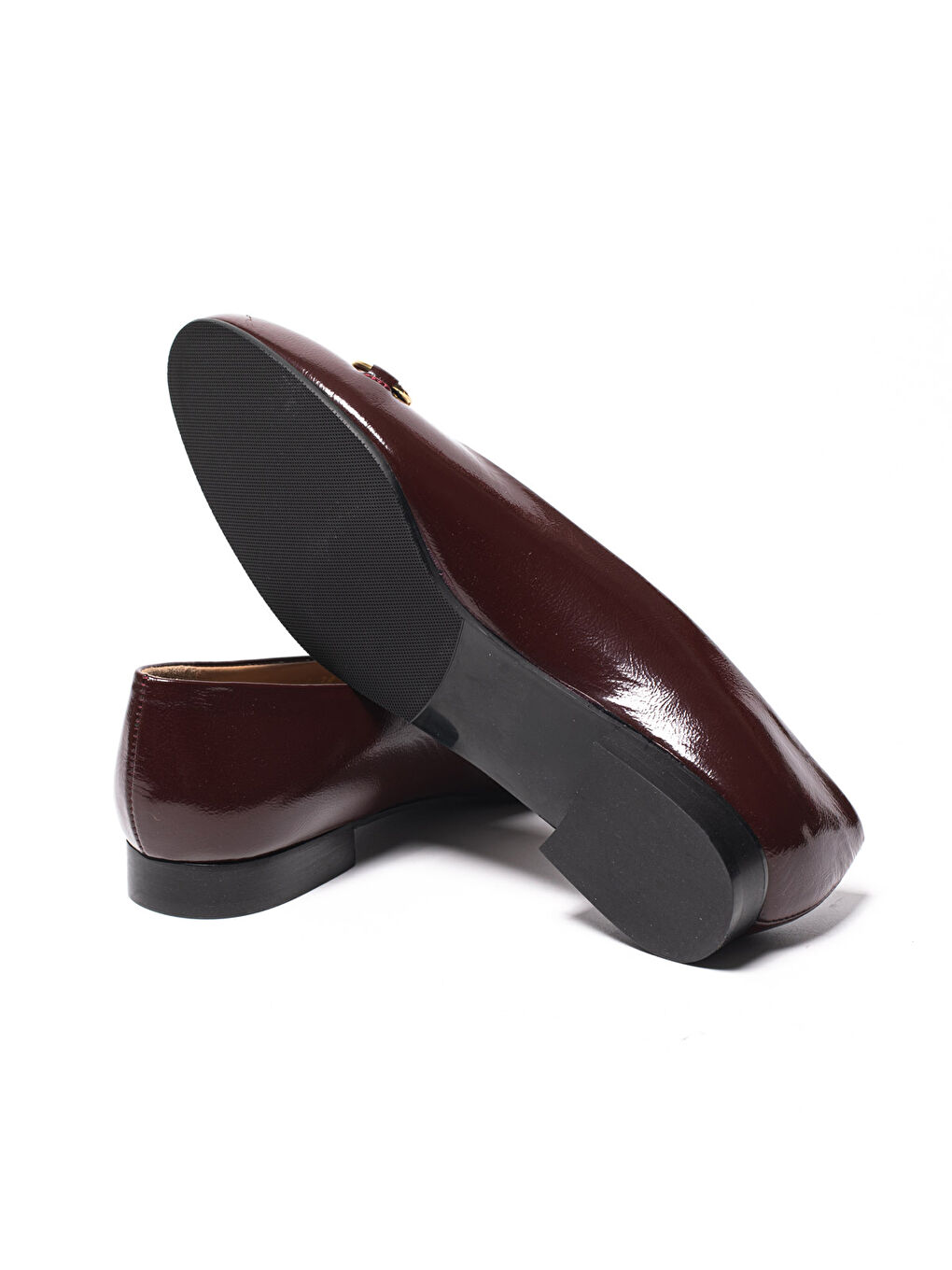 Bordo Kadın Babet 69 32 V1 Patent Leather Weinkled-4