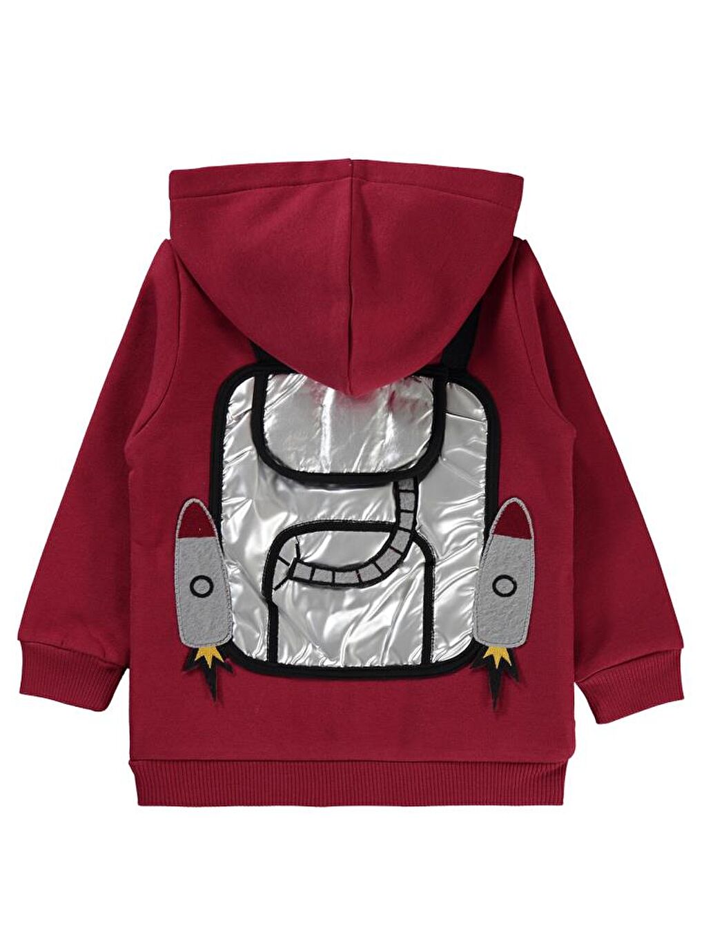 Bordo Boys Roket Çanta Baskılı 2-5 Yaş Hırka-2