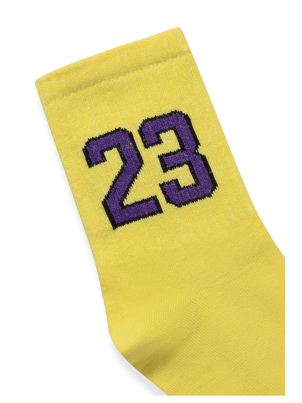 Baskılı Socket Çorap Sarı-1