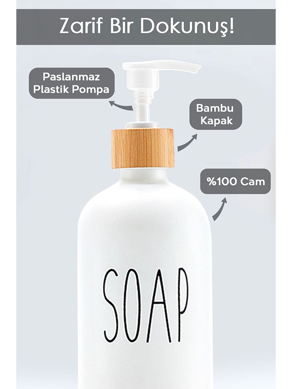 Siyah 3'lü Mutfak Banyo Sıvı Sabunluk Seti Cam Sıvı Sabun Bulaşık Deterjanı Losyon Şişesi 500 ml-2