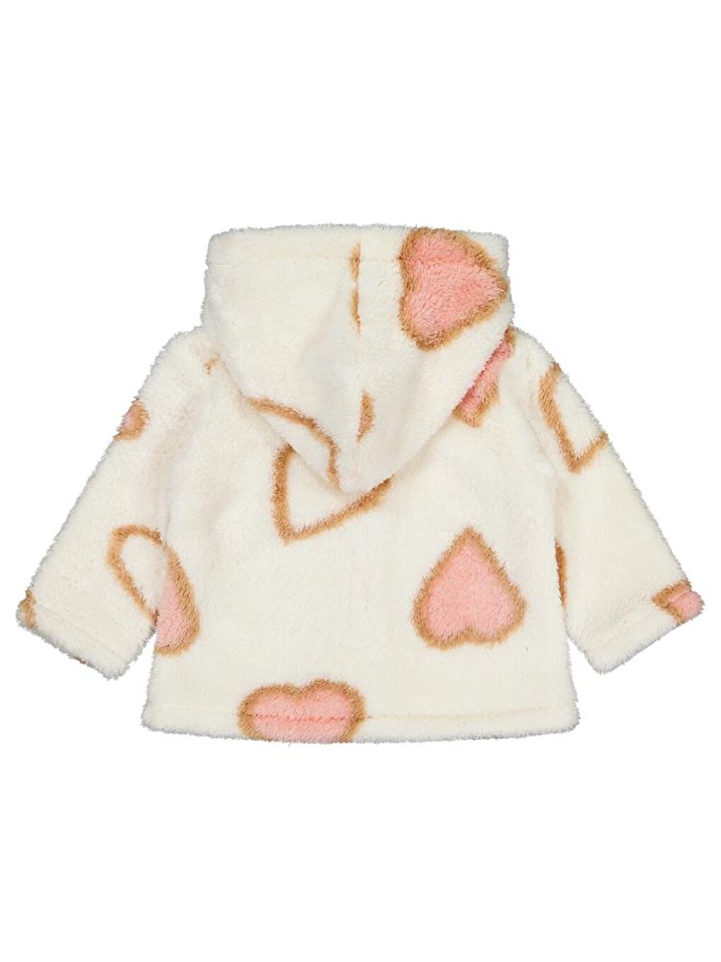 Pembe Baby Kalp Baskılı 6-18 Ay Hırka-1