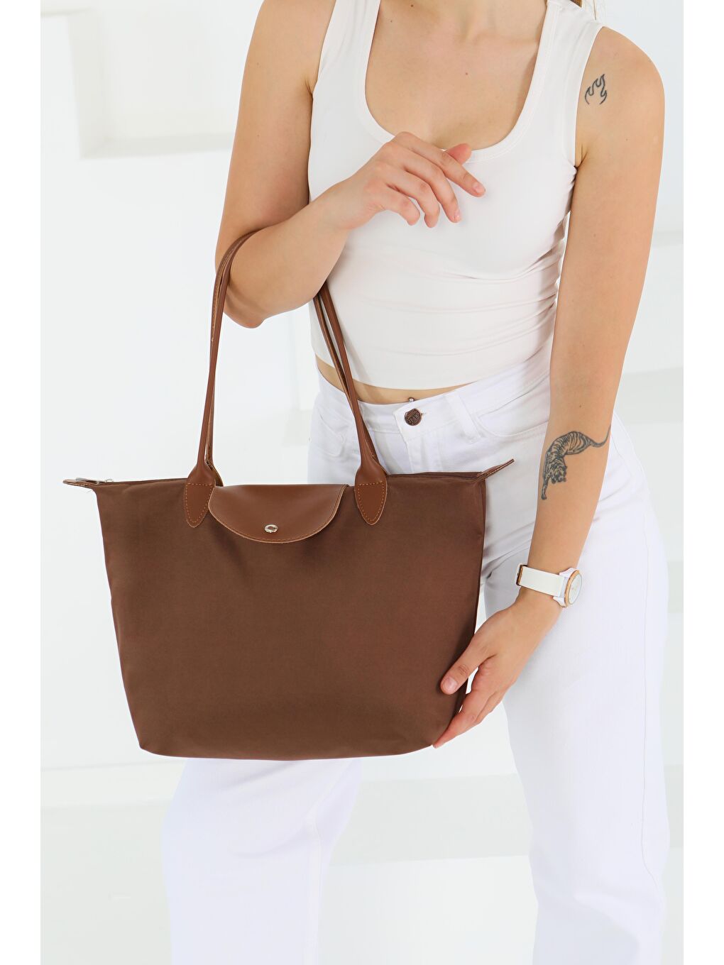 Kahverengi Kadın Kahve Kol Çantası - 27467-1