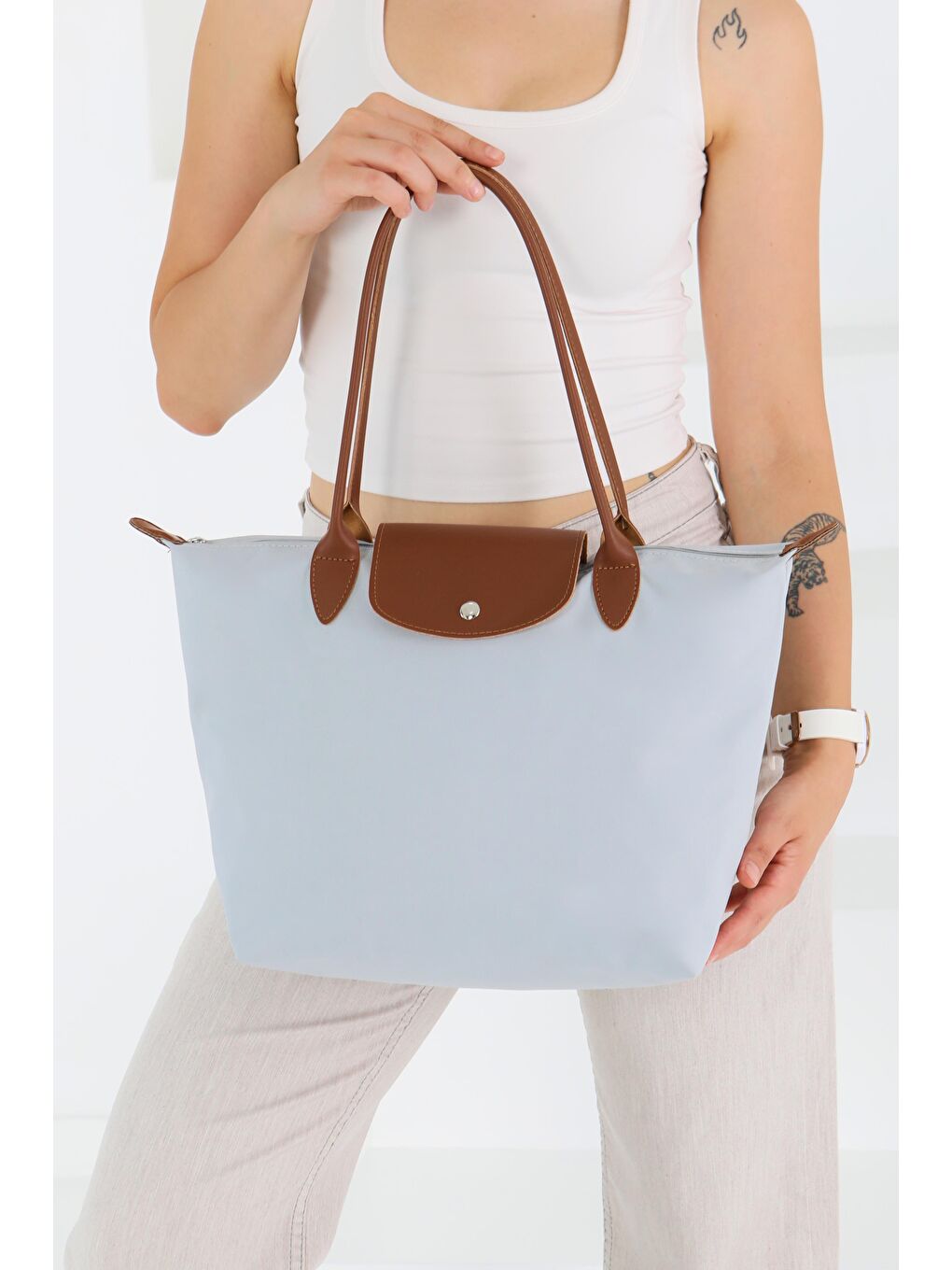 Kadın Gri Kol Çantası - 27467-2