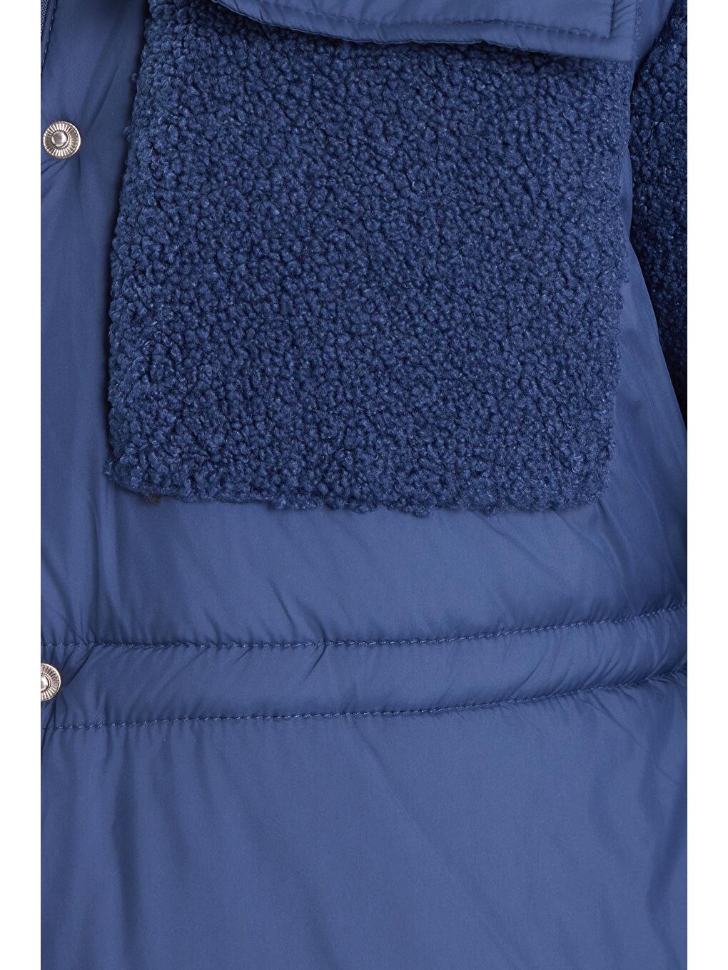 Erkek Regular Fit Klasik Kesim Kapüşonlu Fermuarlı Çift Cep Çıtçıt Kapama Sıcak Tutan Lacivert Mont-5